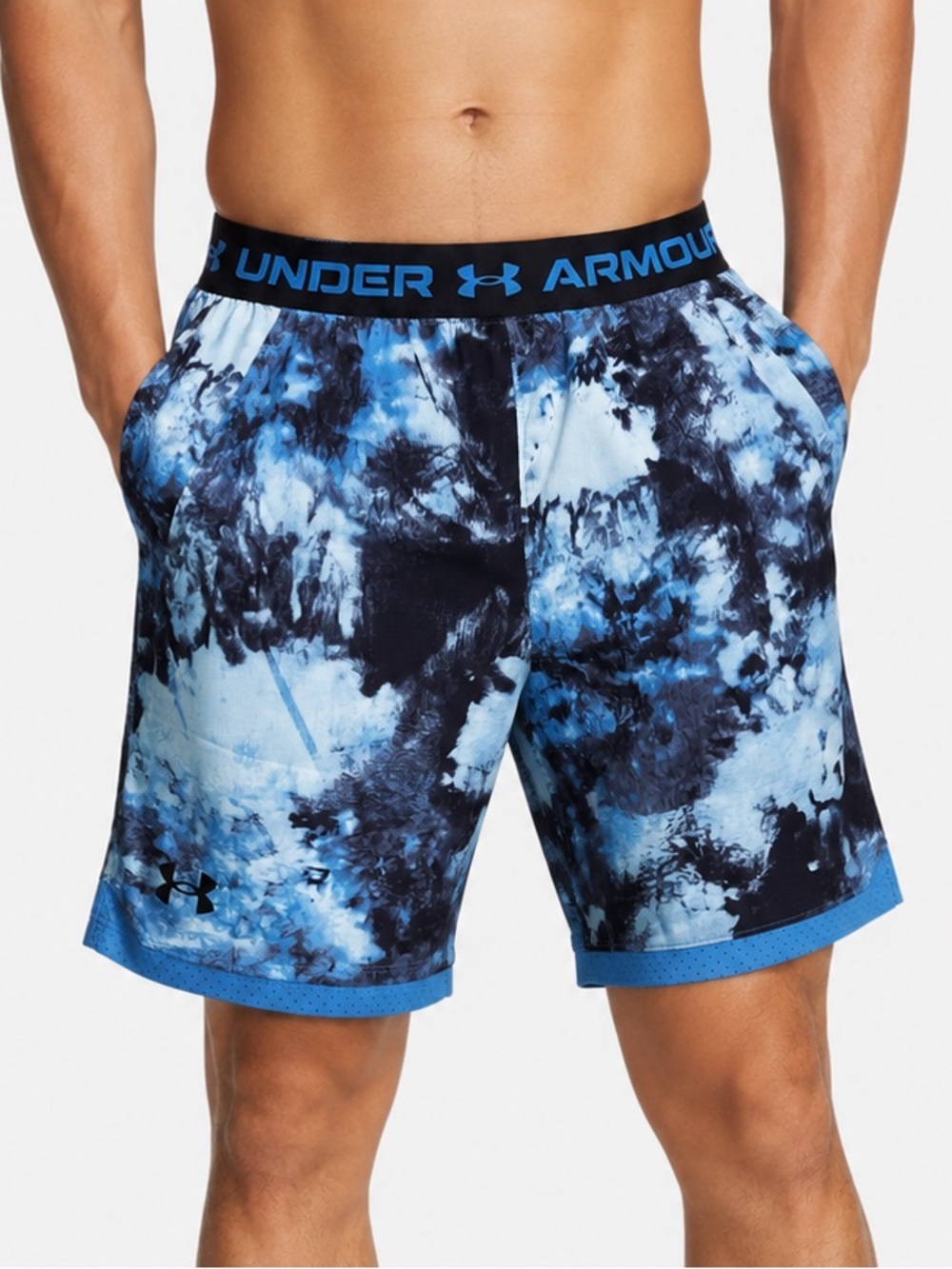 Under Armour UA Vanish Woven 6” Print Shorts Men’s Medium‎ Blue Black Athletic